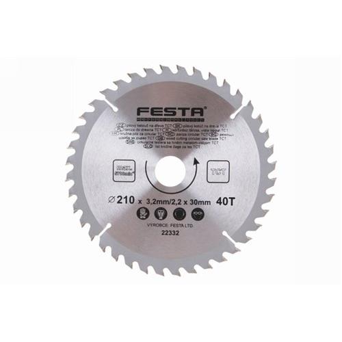 FESTA Fűrésztárcsa fához 210 x 30 x 2,2 mm / 40T (22332F)