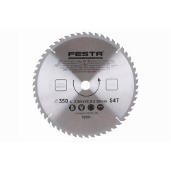 FESTA Fűrésztárcsa fához 350 x 30 x 2,5 mm / 54T (22351F) FESTA Fűrésztárcsa fához 350 x 30 x 2,5 mm / 54T (22351F)