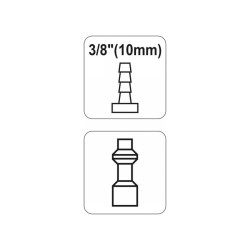 YATO Tömlővég 3/8' csőcsatlakozó (YT-2406) YATO Tömlővég 3/8' csőcsatlakozó (YT-2406)