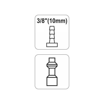 YATO Tömlővég 3/8' csőcsatlakozó (YT-2406)