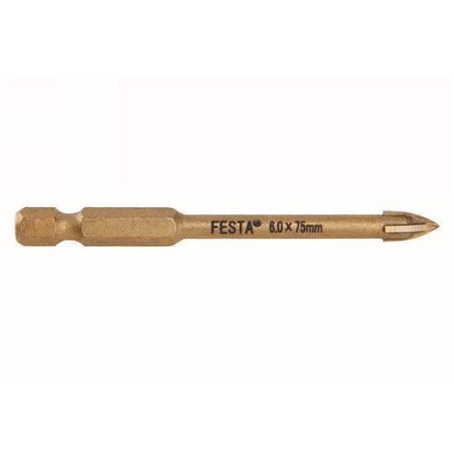 FESTA Üveg- és csempefúrószár 6 mm bit befogású (24782F) FESTA Üveg- és csempefúrószár 6 mm bit befogású (24782F)