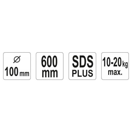 YATO Keverőszár (festék) 100 x 600 mm SDS-Plus (YT-5501)