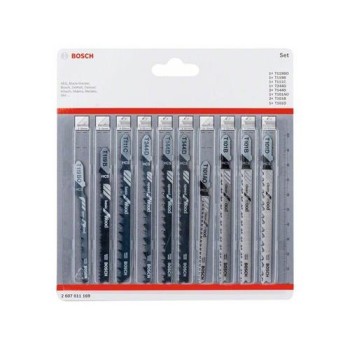 BOSCH Dekopírfűrészlap készlet 10 részes T befogás fára (2607011169)