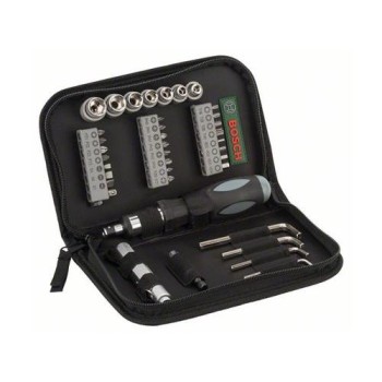 BOSCH Racsnis bithegy és dugókulcs készlet 38 részes + zseblámpa (2607019506) BOSCH Racsnis bithegy és dugókulcs készlet 38 részes + zseblámpa (2607019506)