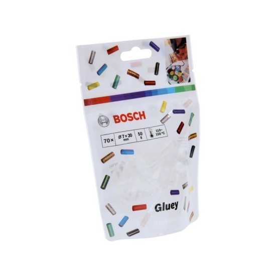 BOSCH Ragasztópatron átlátszó 7 x 20 mm Gluey (70 db/cs) (2608002004)