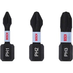 BOSCH Bithegy készlet 3 részes PH1 / PH2 / PH3 x 25 mm Impact Control (2608522470) BOSCH Bithegy készlet 3 részes PH1 / PH2 / PH3 x 25 mm Impact Control (2608522470)