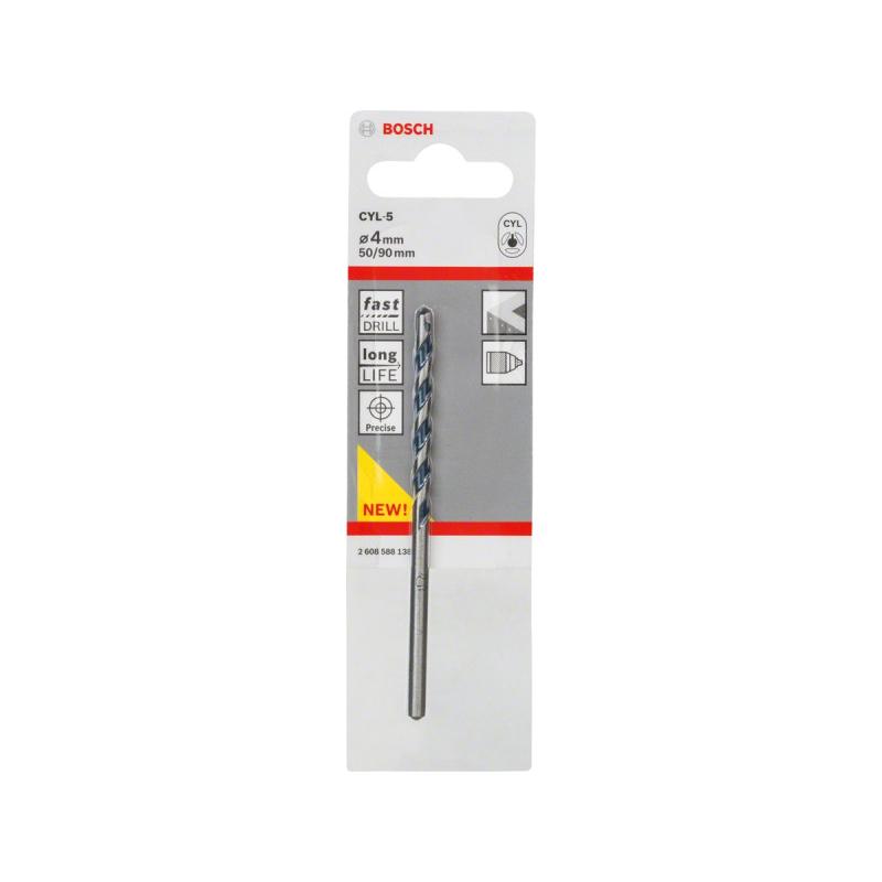 BOSCH Kőzetfúró 4,0 x 90/50 mm kétélű CYL-5 (2608588138)