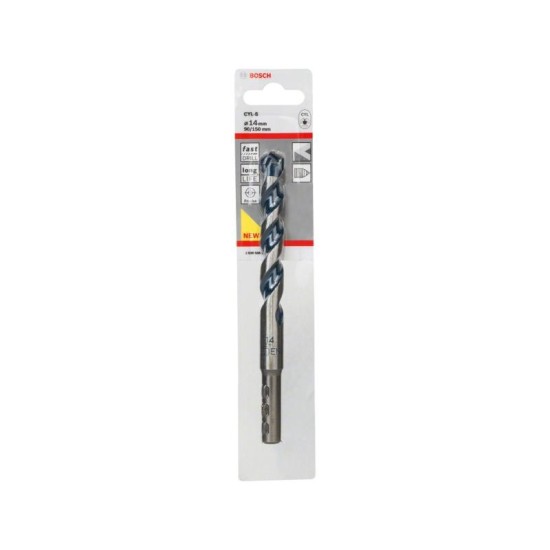 BOSCH Kőzetfúró 14 x 150/90 mm kétélű CYL-5 (2608588159)