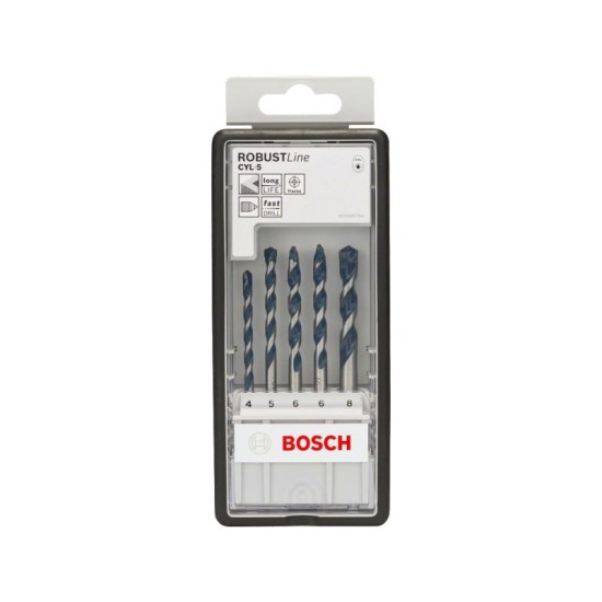 BOSCH Kőzetfúró készlet 5 részes kétélű CYL-5 (2608588165)