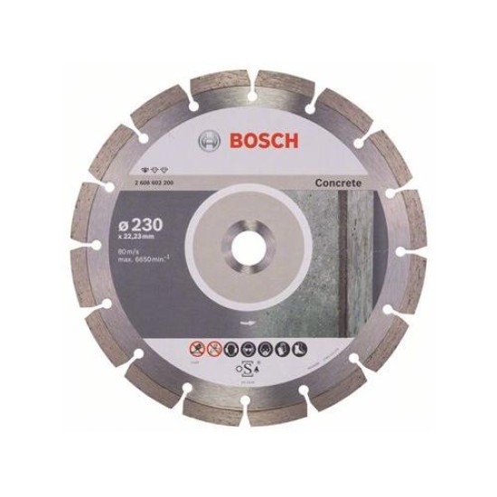 BOSCH Gyémánt vágókorong 230 x 2,3 x 10 x 22,2 mm szegmentált Standard for Concrete (2608602200)