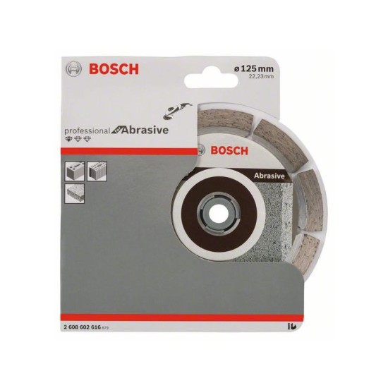 BOSCH Gyémánt vágókorong 125 x 1,6 x 10,0 x 22,2 mm szegmentált Professional for Abrasive (2608602616)