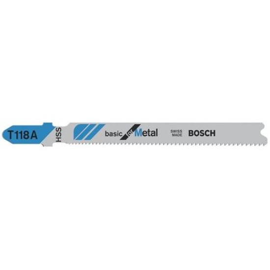 BOSCH Dekopírfűrészlap fémre T 118 A 92/1,1-1,5 mm (3 db/cs) (2608631507)