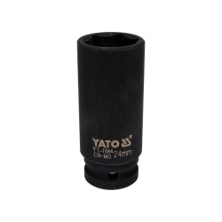 YATO Gépi hosszú dugókulcs 1/2' 24 mm CrMo (YT-1044) YATO Gépi hosszú dugókulcs 1/2' 24 mm CrMo (YT-1044)
