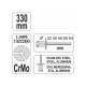 YATO Popszegecsfogó karos CrMo pofa 330 mm (3,2-6,4 mm) (YT-3609)