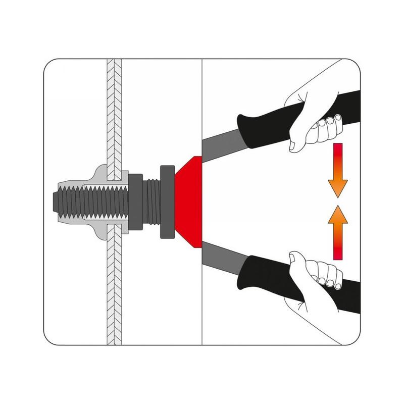 YATO YT-3612 karos szegecsanyahúzó készlet M5–M12 menetes anyákhoz 330 mm