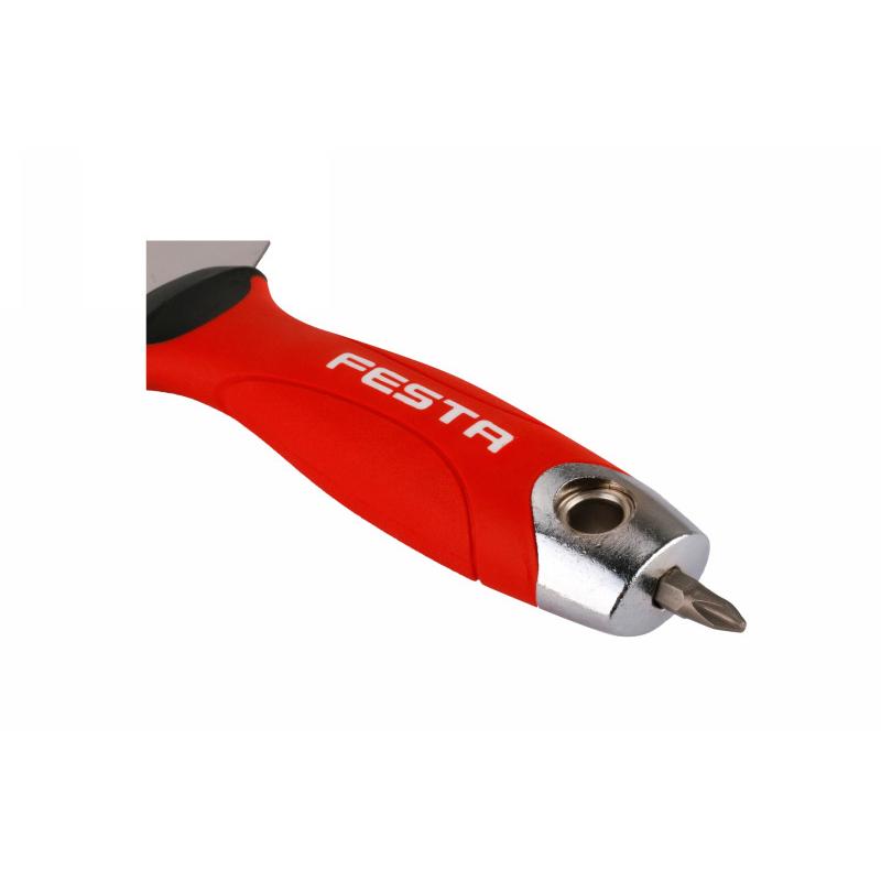 FESTA Gipszkarton spakli 200 mm inox bitheggyel (31456F)