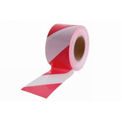 Jelzőszalag, közúti, piros-fehér 80 mm x 250 m (38948F)