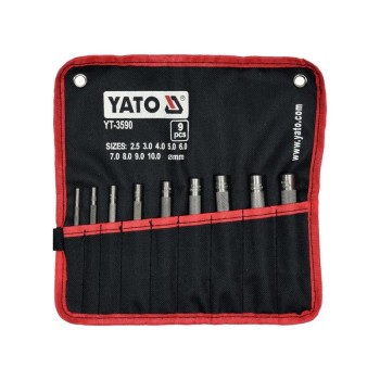 YATO Bőrlyukasztó készlet 9 részes 2,5-10 mm (YT-3590)