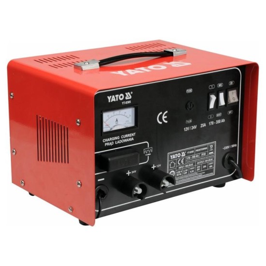 YATO Akkumulátor töltő 12-24 V / 25 A / 170-350 Ah (YT-8305)