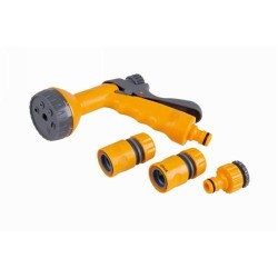 ROSA Öntözőpisztoly műanyag 6 funkciós+3db csatlakozó (45181F)