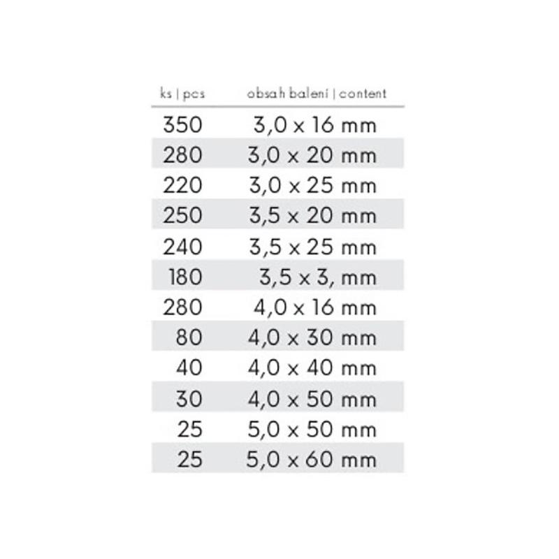 Facsavar készlet 2000 db-os 3,0-5,0 mm (55640F)