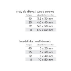 Csavar és tipli készlet 340 részes (55645F) Csavar és tipli készlet 340 részes (55645F)