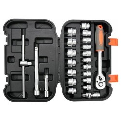 STHOR Dugókulcs készlet 22 részes 3/8' 6-22 mm (58661)