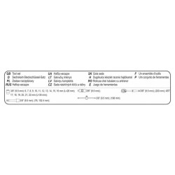 STHOR Dugókulcs készlet 22 részes 3/8' 6-22 mm (58661)