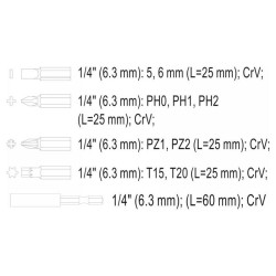 STHOR Bithegy készlet 10 részes (65705) STHOR Bithegy készlet 10 részes (65705)