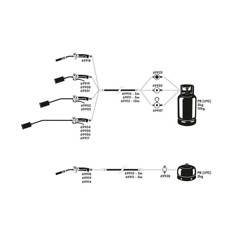 Nyomásszabályzó szelep 0-4 bar 1/4' x 3/8' külsőmenetes, 9 mm tömlőcsatlakozó adapterrel (PB) (69920F)
