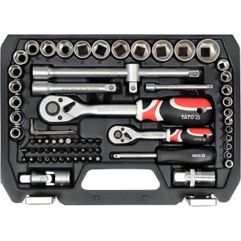 Dugókulcs készlet 1/4'' - 1/2'' 4-27 mm 72 db-os 6 lapú YATO (YT-3878) Dugókulcs készlet 1/4'' - 1/2'' 4-27 mm 72 db-os 6 lapú YATO (YT-3878)