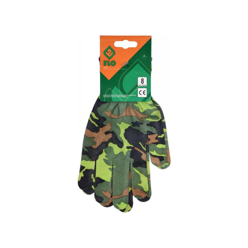 FLO Kertészkesztyű zöld terepmintával 8-as (74113) FLO Kertészkesztyű zöld terepmintával 8-as (74113)