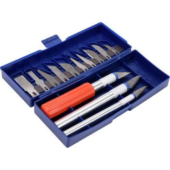 Modellező fafaragó kés készlet 16 részes (76305)