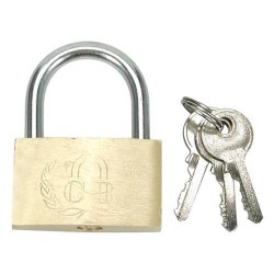 Lakat sárgaréz 3 kulcsos 60 mm (77600)