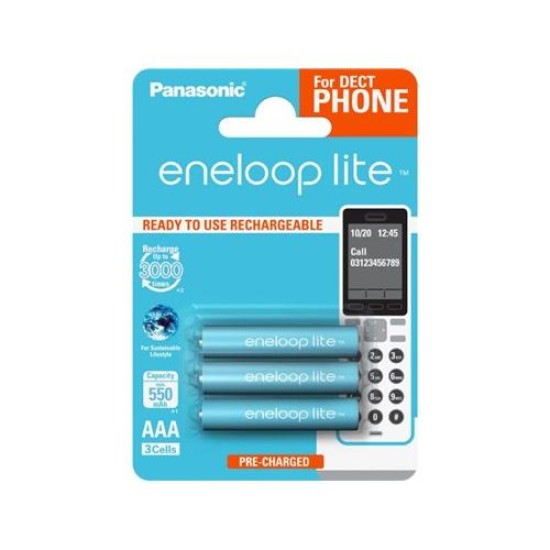 ENELOOP lite AAA/mikro akkumulátor 1,2 V 550 mAh (3 db/cs) (BK4LCCE-3DE)