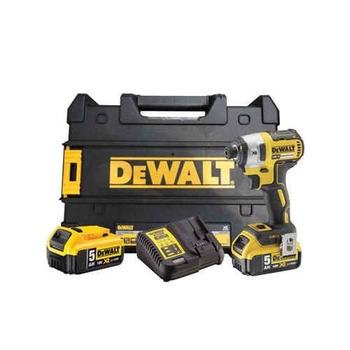 DEWALT Akkus ütvecsavarozó 18 V szénkefe nélküli (2 x 5 Ah + töltő) DCF887P2 (DCF887P2-QW)