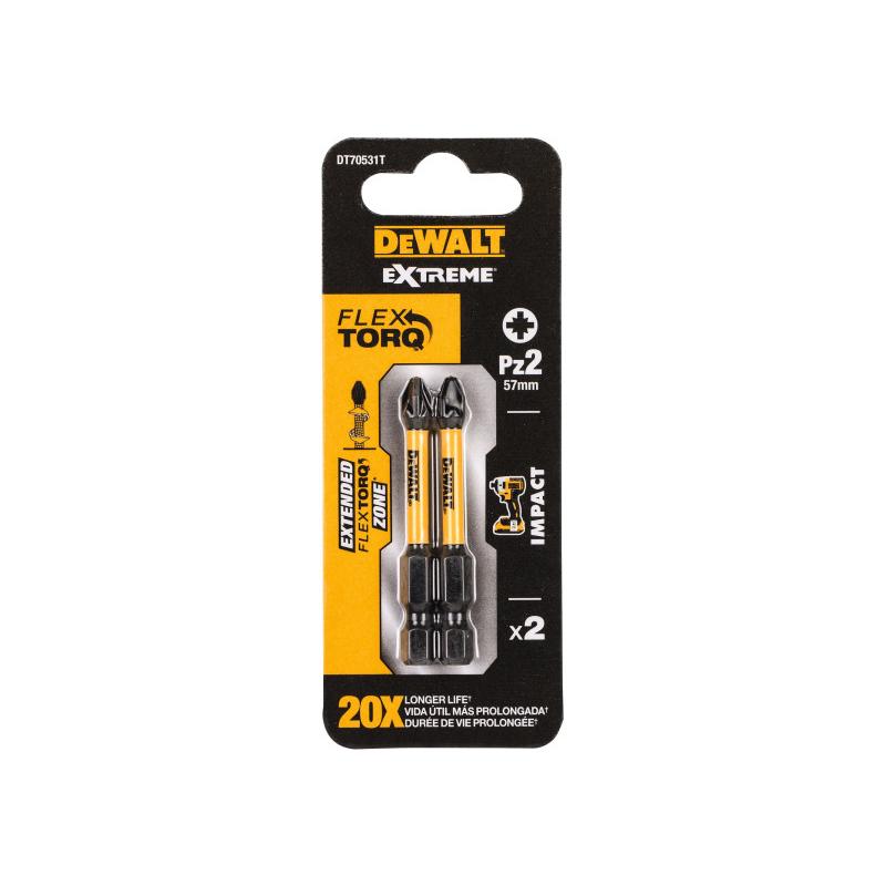DEWALT Extreme Impact Bithegy PZ2 x 57 mm (2 db/cs) (DT70531T-QZ)