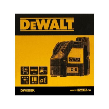 DEWALT DW088K-XJ önszintező keresztvonalas lézer – piros, 3×AA