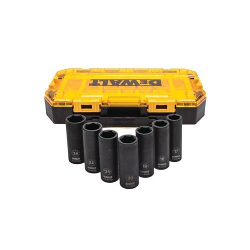 DEWALT Gépi hosszú dugókulcs készlet 7 részes 1/2' (17-24 mm) (DWMT74737-0)