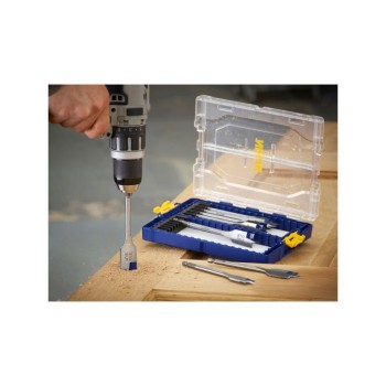 IRWIN Lapos fafúró készlet 8 részes bit Blue Groove 4x (IW4041011)