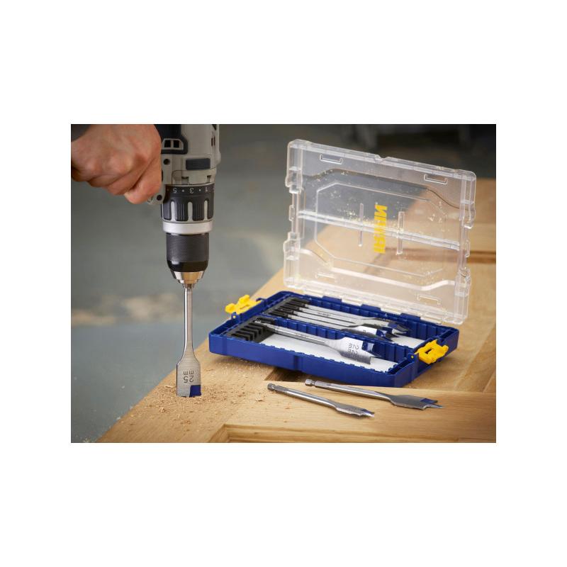 IRWIN Lapos fafúró készlet 8 részes bit Blue Groove 4x (IW4041011)