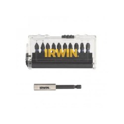 IRWIN Impact Pro Bithegy készlet 10 részes 25 mm (2 x PZ1, 5 x PZ2, 3 x PZ3) + bithegy-tartó (IW6062503)