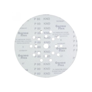 GERMAFLEX Tépőzáras fíbertárcsa 225 mm / P80 18+1 lyukas (5 db/cs) (KND-33823)
