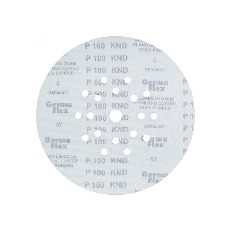 GERMAFLEX Tépőzáras fíbertárcsa 225 mm / P100 18+1 lyukas (5 db/cs) (KND-33824)