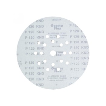 GERMAFLEX Tépőzáras fíbertárcsa 225 mm / P120 18+1 lyukas (5 db/cs) (KND-33825)