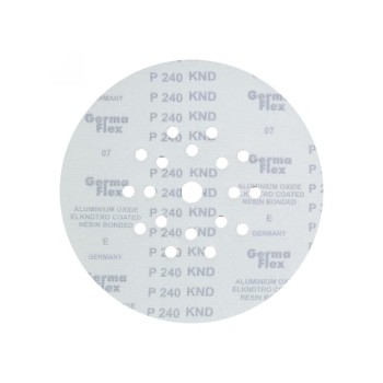 GERMAFLEX Tépőzáras fíbertárcsa 225 mm / P240 18+1 lyukas (5 db/cs) (KND-33829)