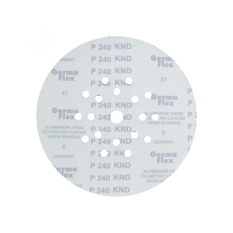 GERMAFLEX Tépőzáras fíbertárcsa 225 mm / P240 18+1 lyukas (5 db/cs) (KND-33829)