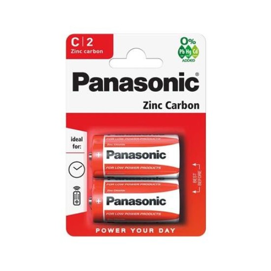 PANASONIC C/baby cink-mangán tartós elem 1,5 V (2 db/cs) (R14R-2BP)