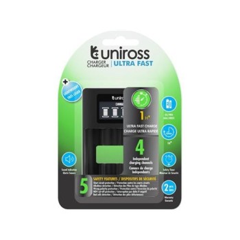 UNIROSS processzoros gyorstöltő LCD AA/AAA védelemmel (UCU005) UNIROSS processzoros gyorstöltő LCD AA/AAA védelemmel (UCU005)