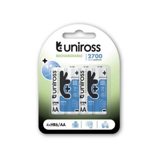 UNIROSS AA/ceruza akkumulátor 1,2 V 2700mAh (4 db/cs) (UN4AA2700)